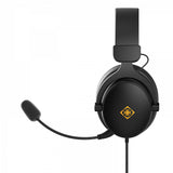 Deltaco GAM-190 hovedtelefoner/headset Ledningsført Spil Sort