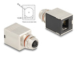 DeLOCK 60087 kabel kønsskifter M12 RJ45 Sort, Metallic