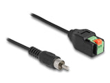 DeLOCK 66254 composite videokabel 0,15 m RCA Klemrække (2-benet) Sort, Grøn