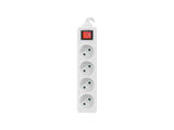 Lanberg PS1-04E-0150-W stikdåse 1,5 m 4 AC stikkontakt(er) Indendørs Hvid