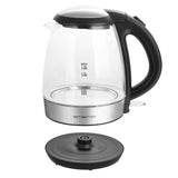 Emerio WK-125145 elkedel 1,2 L 2200 W Sort, Sølv, Transparent