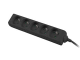 Lanberg PS0-05E-0150-BK stikdåse 1,5 m 5 AC stikkontakt(er) Indendørs Sort