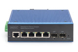 Digitus DN-651154 netværksswitch Administreret L2 Gigabit Ethernet (10/100/1000) Sort, Blå