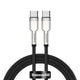 Baseus CATJK-C01 kabel til mobiltelefon Sort 1 m USB C