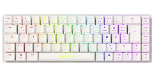 Sharkoon PureWriter W65 tastatur Spil RF trådløst QWERTZ Tysk Sort