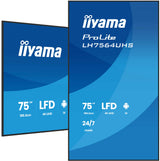 iiyama LH7564UHS-B1AG skilte display Digital fladpaneldisplay 190,5 cm (75") Wi-Fi 500 cd/m² 4K Ultra HD Sort Indbygget processer Android 24/7