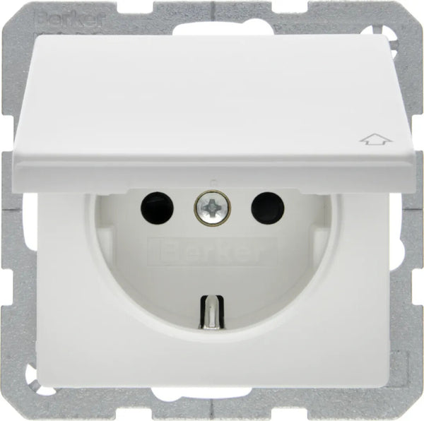 Berker 47516089 stikkontakt Type F Hvid