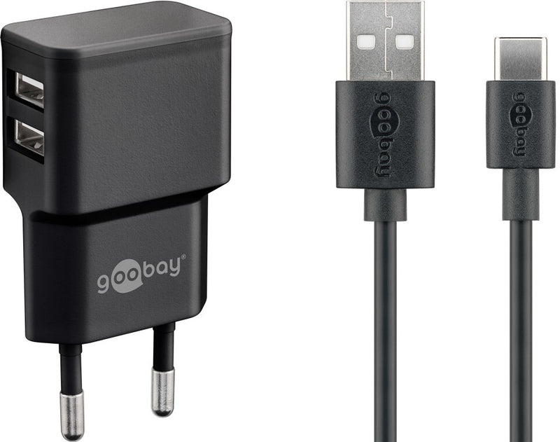 Goobay 44986 oplader til mobil enhed Universel Sort Vekselstrøm Indendørs