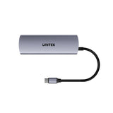 UNITEK uHUB Q4 USB 3.2 Gen 1 (3.1 Gen 1) Type-C 10000 Mbit/s Grå