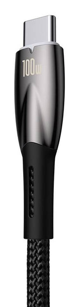 Baseus Glimmer USB-kabel USB 2.0 1 m USB A USB C 480 Gbit/sek. Sort