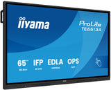 iiyama TE6513A-B3AG skilte display Interaktivt fladpanel 163,8 cm (64.5") LCD Wi-Fi 500 cd/m² 4K Ultra HD Sort Berøringsskærm Indbygget processer Android 24/7