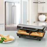 ProfiCook PC-ST 1092 sandwichtoaster 900 W Sort, Rustfrit stål