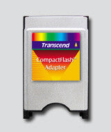 Transcend CompactFlash Adapter kortlæser Sølv