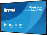 iiyama LH8664UHS-B3AG skilte display Digital fladpaneldisplay 2,17 m (85.6") Wi-Fi 500 cd/m² 4K Ultra HD Sort Indbygget processer Android 24/7