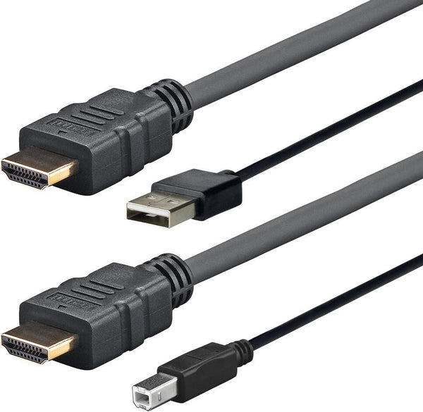 Vivolink PROHDMIUSBAB5AMP videokabel adapter 5 m Sort