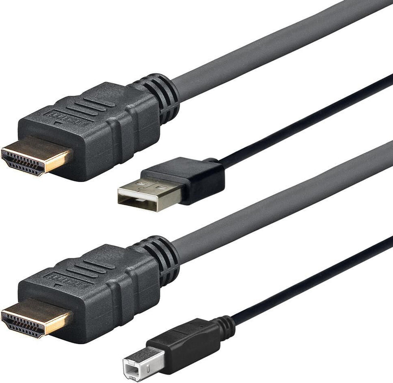 Vivolink PROHDMIUSBAB5AMP videokabel adapter 5 m Sort