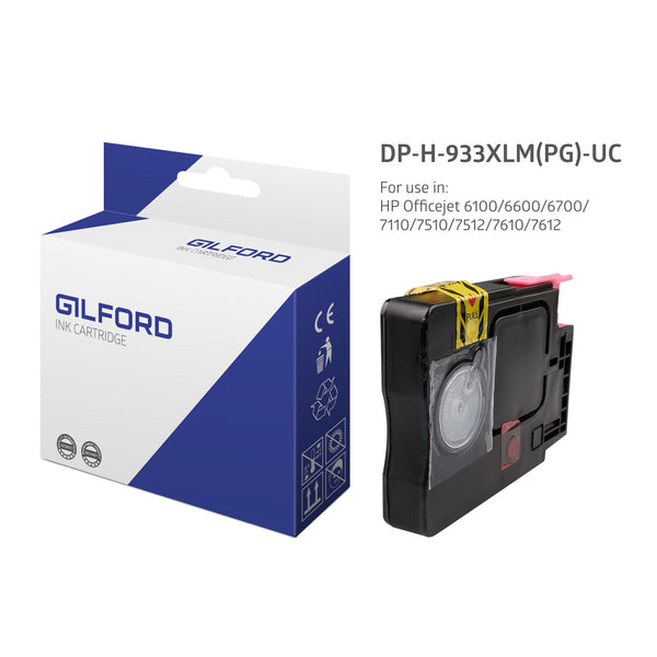 Gilford DP-H-933XLM(PG)-UC blækpatron 1 stk Kompatibel Højt (XL) udbytte Magenta