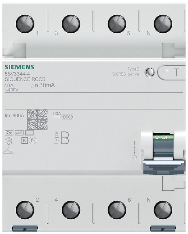 Siemens 5SV3344-4 kredsløbsafbryder 4P
