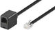 Goobay 68264 telefonkabel 6 m Sort