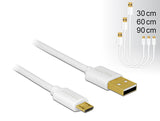 DeLOCK 83679 USB-kabel USB 2.0 USB A Micro-USB B Hvid