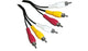 Schwaiger CIK5015 533 composite videokabel 1,5 m 3 x RCA Sort