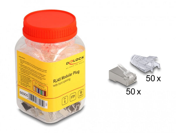 DeLOCK 66905 kabelsamler RJ-45 Metallic, Transparent