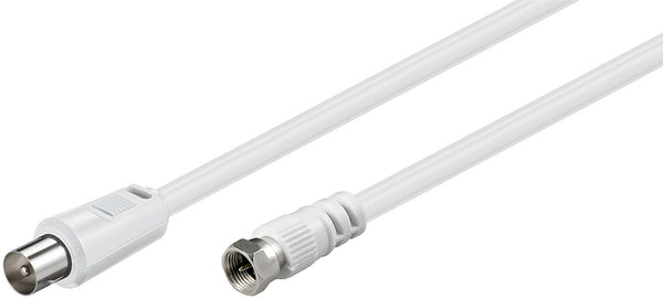 Goobay 11728 koaxial kabel 5 m F Koaksial Hvid