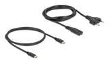DeLOCK 41473 oplader til mobil enhed Laptop, Smartphone, Tablet Sort Vekselstrøm Hurtig opladning Indendørs