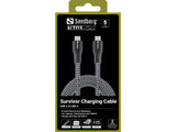 Sandberg 441-67 USB-kabel USB 2.0 200 m USB C 100 W Sort, Hvid