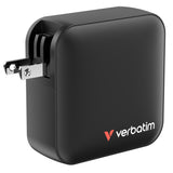 Verbatim Mini GaN Charger 165W Universel Sort Vekselstrøm Hurtig opladning Indendørs
