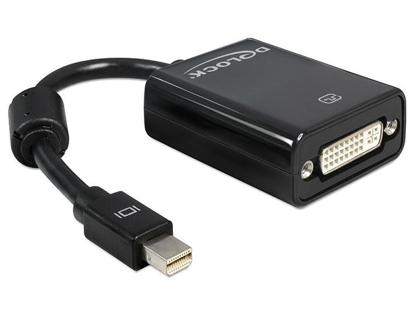 DeLOCK Adapter mini Displayport 0,18 m DVI-I Sort
