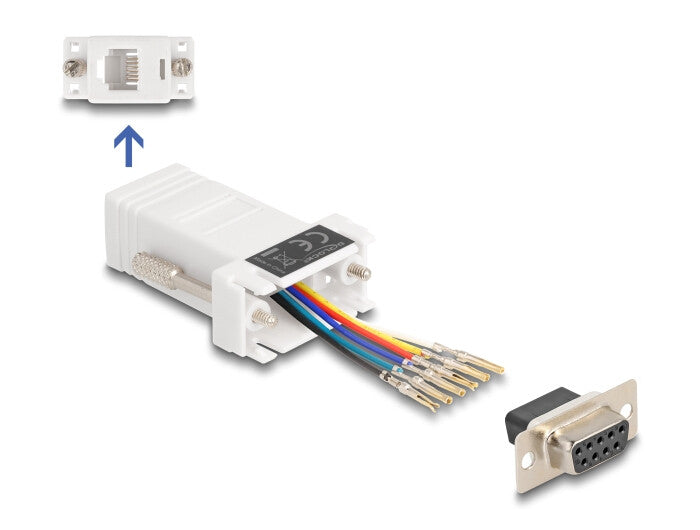 DeLOCK 67078 kabel kønsskifter D-Sub 9 RJ12 Hvid