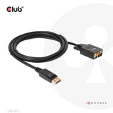 CLUB3D CAC-1012 videokabel adapter 2 m DisplayPort VGA (D-Sub) Sort