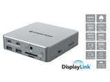 Conceptronic DONN25G dockingstation Ledningsført USB 3.2 Gen 2 (3.1 Gen 2) Type-C Sølv