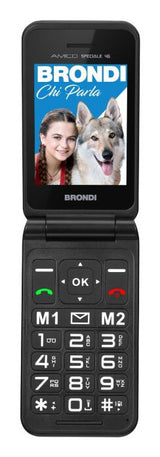 Brondi 10281080 mobiltelefon 7,11 cm (2.8") Sort, Metallic Feature telefon
