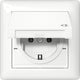 GIRA 415703 stikkontakt Schuko Hvid