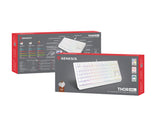 GENESIS Thor 230 TKL White Outemu Brown tastatur Spil USB + RF Wireless + Bluetooth QWERTY Hvid