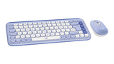 Logitech Pop Icon Combo tastatur Mus inkluderet Universel Bluetooth QWERTY Tyrkisk Violet, Hvid
