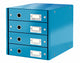 Leitz Click & Store WOW skuffekabinet (4 skuffer), 81% recirkuleret karton