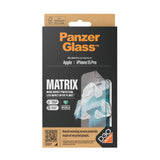 PanzerGlass ® ECO MATRIX Skærmbeskyttelse med D3O® iPhone 15 Pro | Ultra-Wide Fit m. AlignerKit