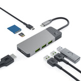 Green Cell HUBGC01 interface hub USB Type-C 5000 Mbit/s Sølv
