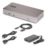 StarTech.com 150UE-USB4DOCKTRIPLE dockingstation Ledningsført USB4 Grå