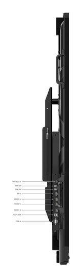 Lenovo ThinkVision T86 computerskærm 2,18 m (86") 3840 x 2160 pixel 4K Ultra HD LED Berøringsskærm Sort