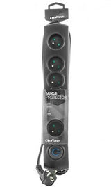 Qoltec 50111 overspændingsbeskytter Sort 6 AC stikkontakt(er) 230 V 1,8 m