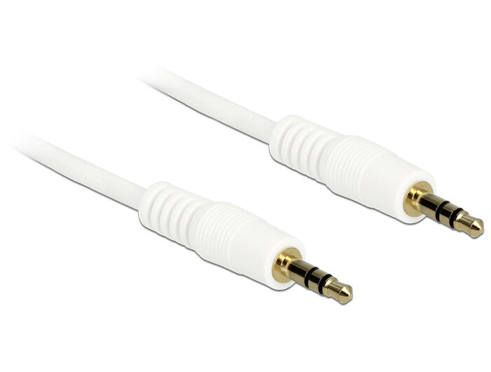 DeLOCK 0.5m 3.5mm M/M lydkabel 0,5 m Hvid