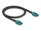 DeLOCK 90338 koaxial kabel 1 m 2x HDMTD Z Sort