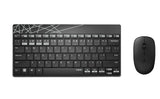 Rapoo 8000M tastatur Mus inkluderet Universel Bluetooth QWERTZ Tysk Sort