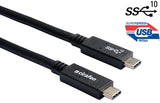 Cirafon USB3.1 CM-CM 06 USB-kabel USB 3.2 Gen 1 (3.1 Gen 1) 1 m USB C 100 W Sort