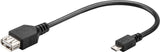 Goobay 95194 USB-kabel USB 2.0 0,2 m USB A Micro-USB B 0,48 Gbit/sek. Sort