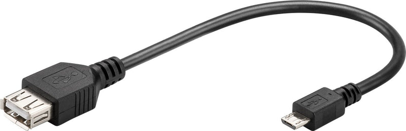 Goobay 95194 USB-kabel USB 2.0 0,2 m USB A Micro-USB B 0,48 Gbit/sek. Sort